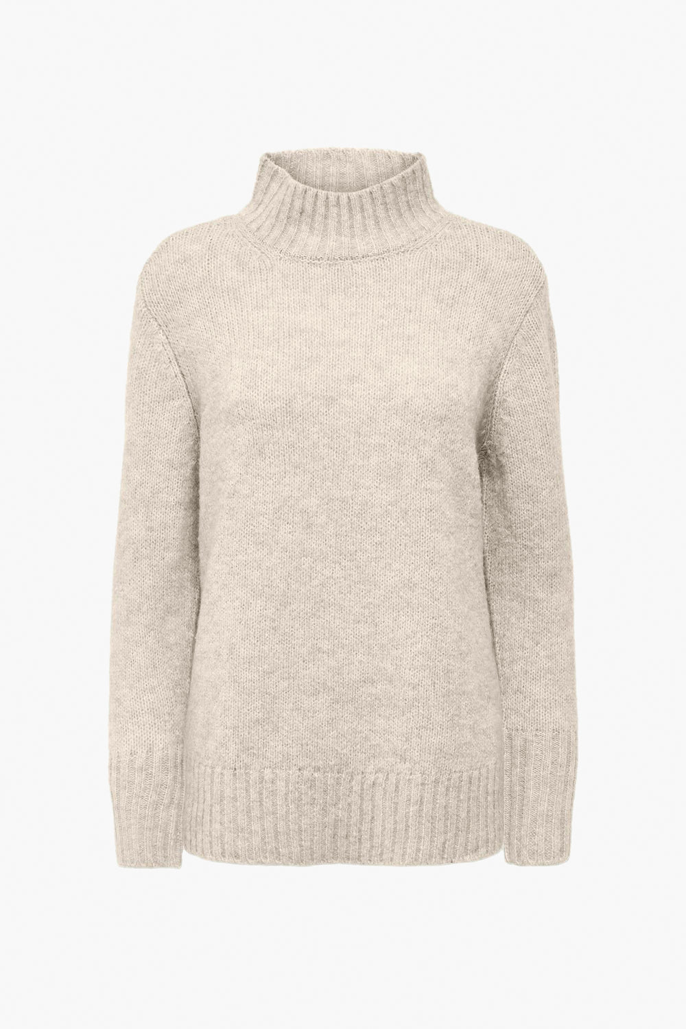 Pull col montant Beige - ONLY®