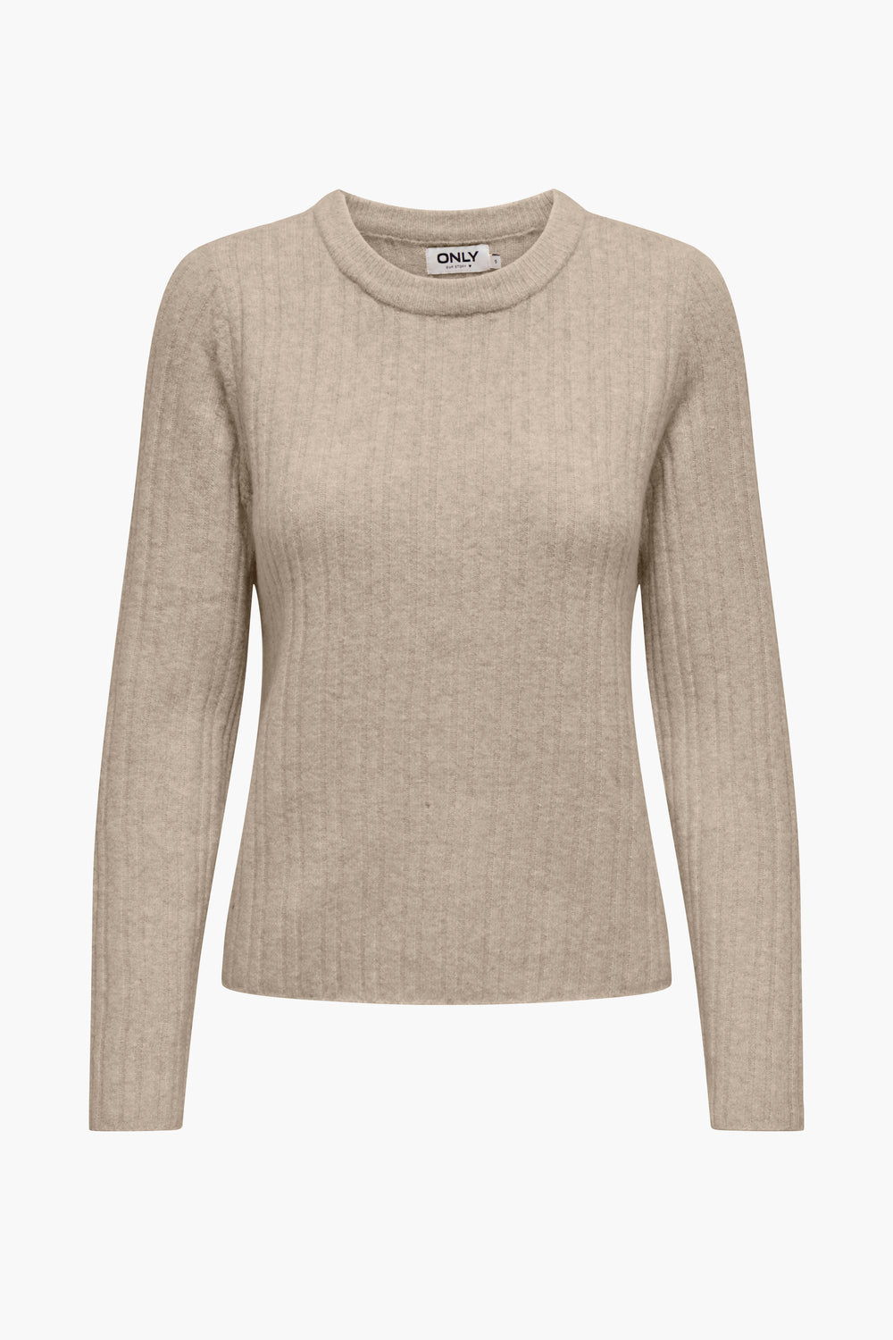 Pull col rond Beige - ONLY®