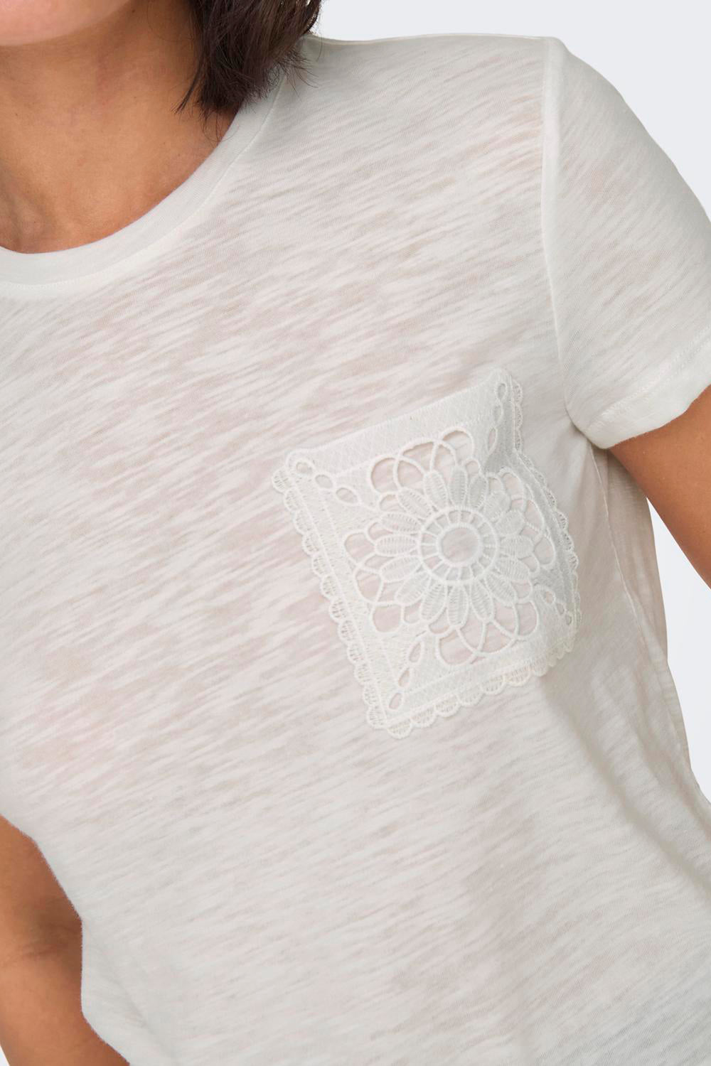 Top uni manches courtes Blanc - ONLY®