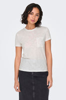 Top uni manches courtes Blanc - ONLY®