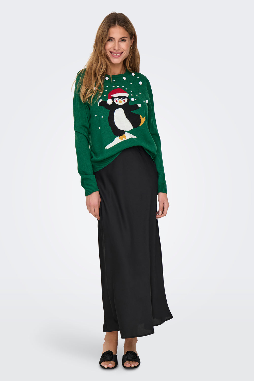 Pull col rond Vert - ONLY®