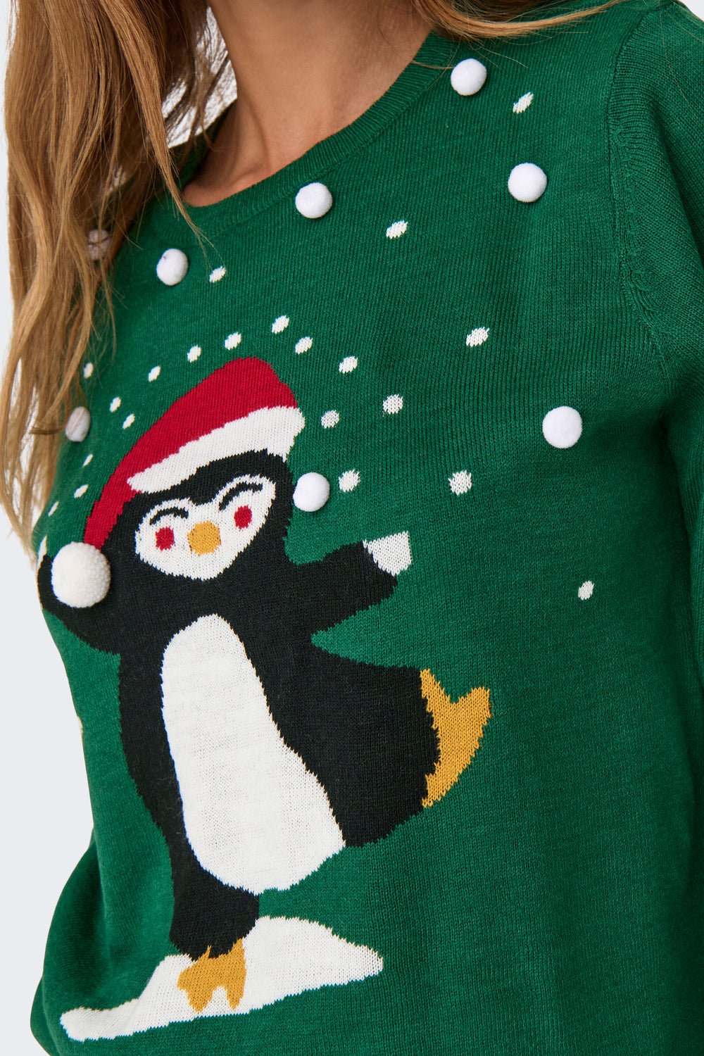 Pull col rond Vert - ONLY®