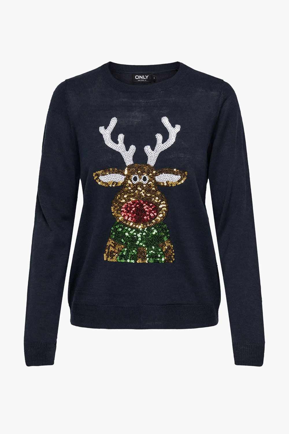 Pull col rond Bleu - ONLY®