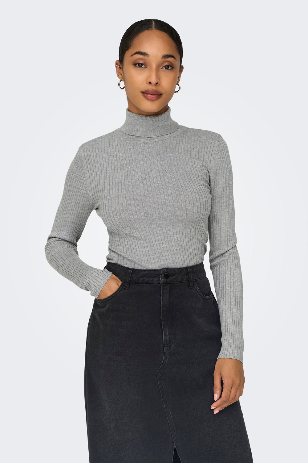 Pull col montant Gris - JDY