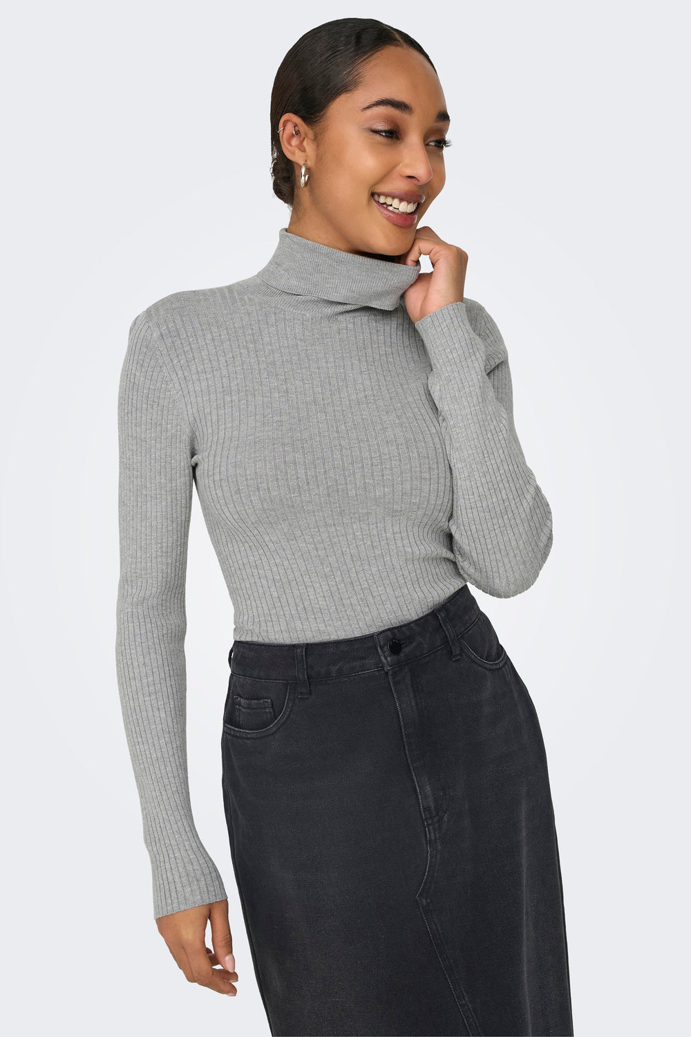Pull col montant Gris - JDY