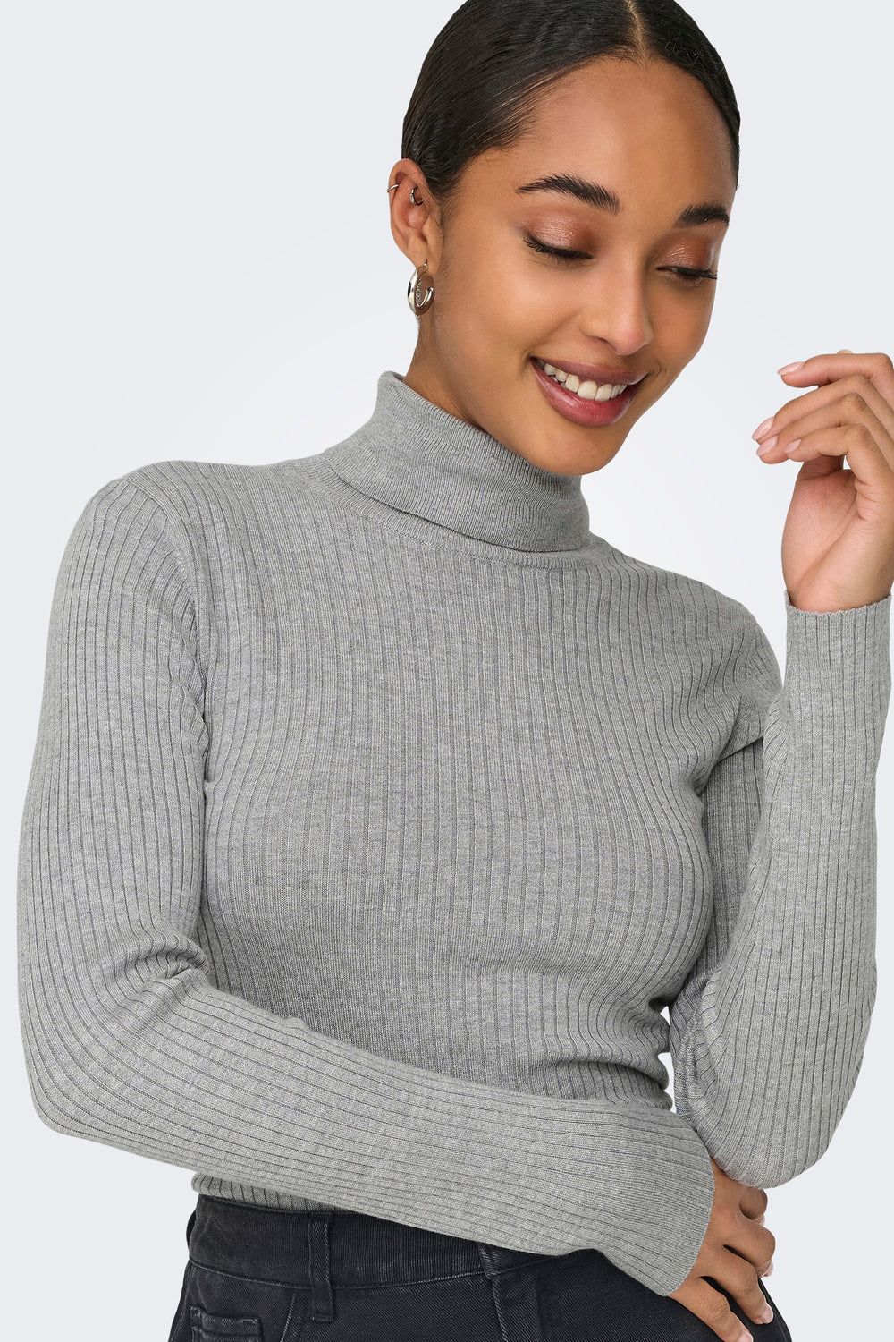 Pull col montant Gris - JDY