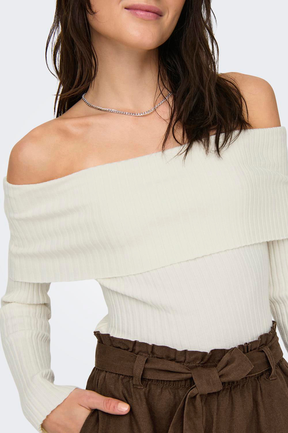 Pull (offshoulder) Écru - JDY