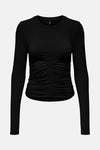 Top uni manches longues Noir - ONLY®