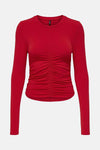 Top uni manches longues Rouge - ONLY®