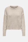 Pull col rond Beige - ONLY®