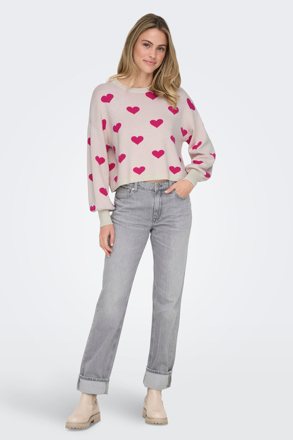 Pull col rond Rose - ONLY®