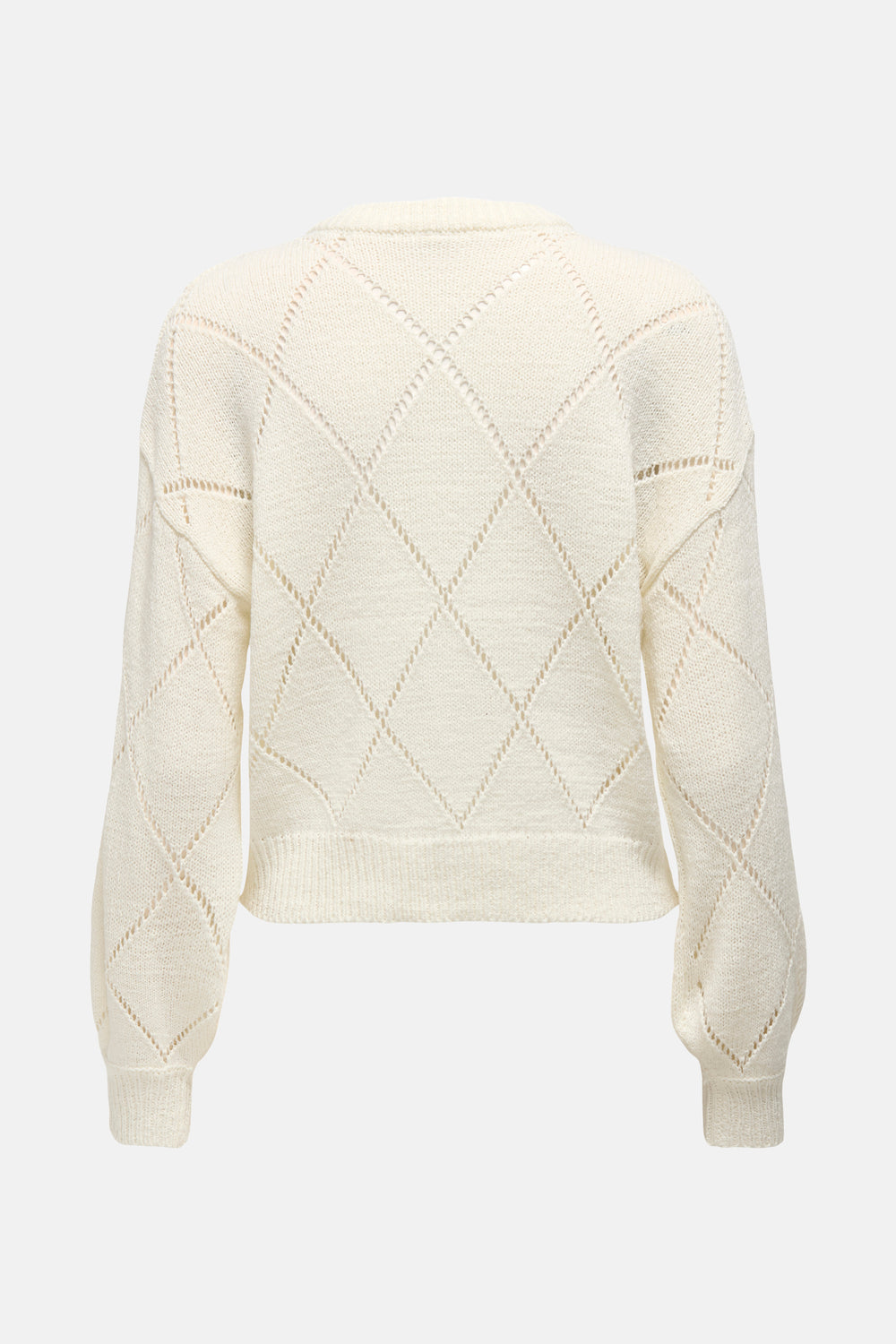 Pull col rond Écru - ONLY®