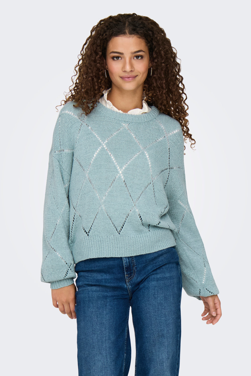 Pull col rond Gris - ONLY®