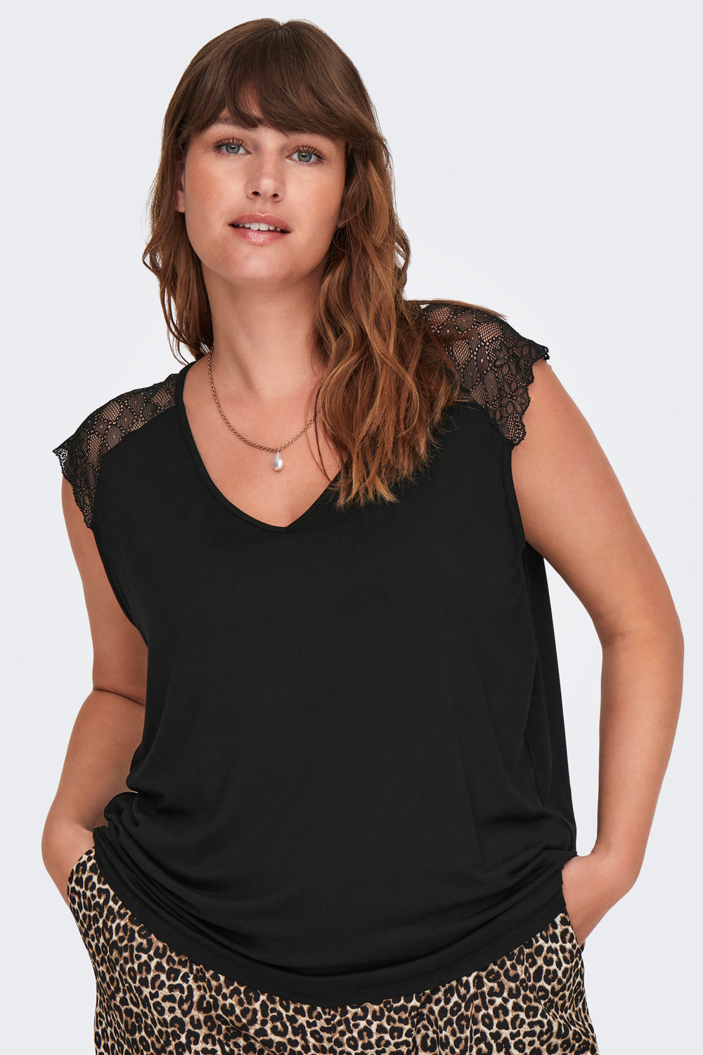 Top (zonder mouwen) Zwart - CARMAKOMA