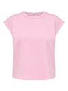 Top uni manches courtes Rose - ONLY®