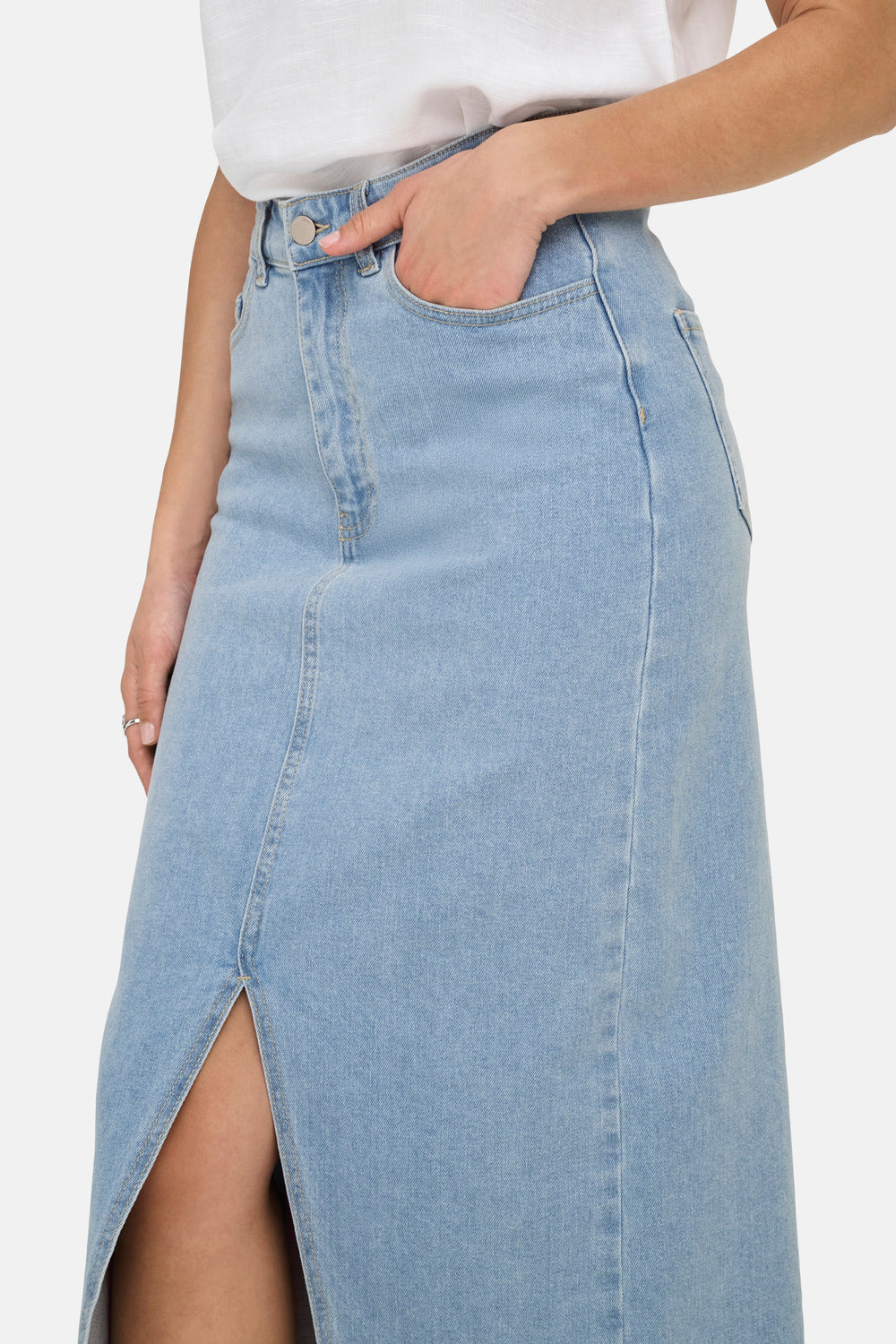 Jupe longue LIGHT BLUE DENIM - JDY