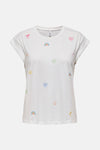 Top uni manches courtes Blanc - ONLY®