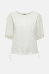 Top uni manches courtes Blanc - JDY