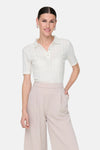 Dames tops polo korte mouw Blanc - JDY