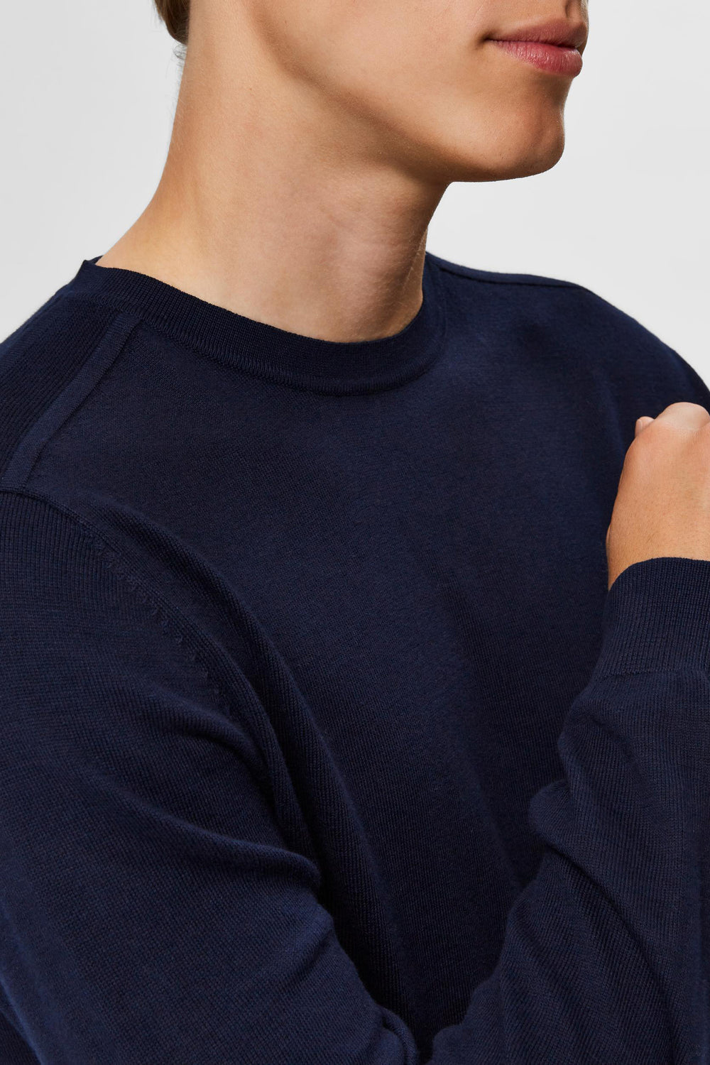 Trui met ronde hals Blauw - SELECTED