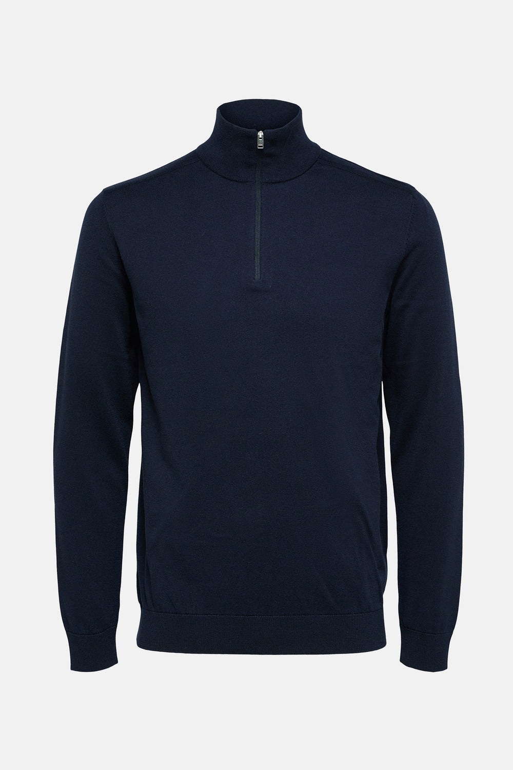 Pull col rond Bleu - SELECTED