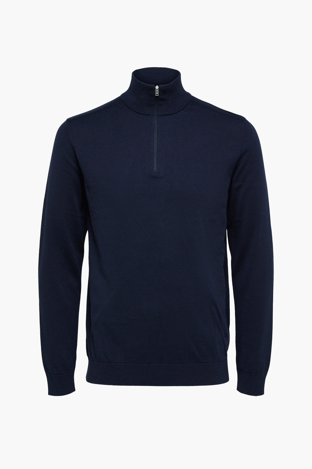 Pull col rond Bleu - SELECTED