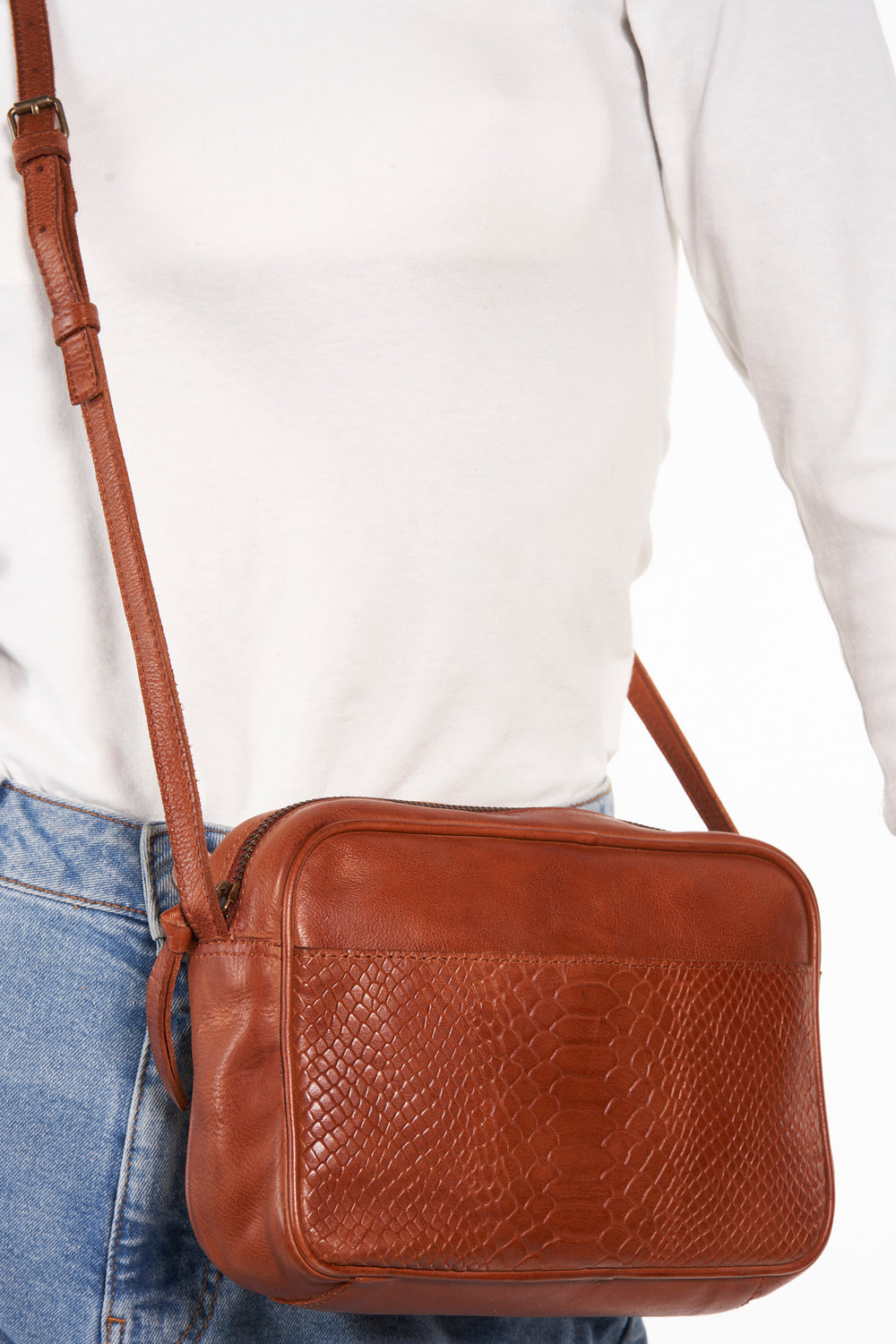 Sac à bandoulière Brun - PIECES®