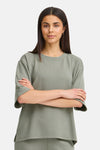 Sweat col rond KAHKI - Fransa®