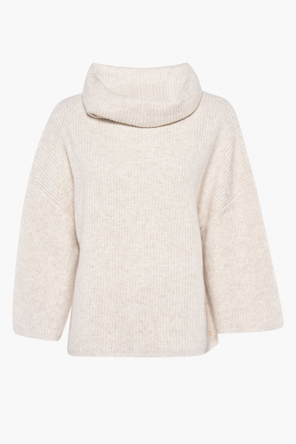 Pull col montant Beige - COMMA