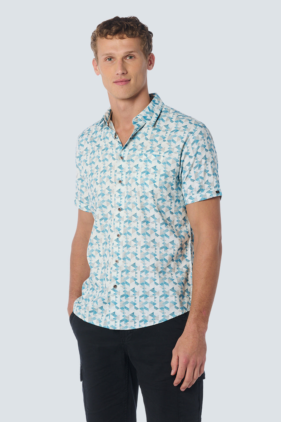 Chemise (manches courtes) Turquoise - NO EXCESS