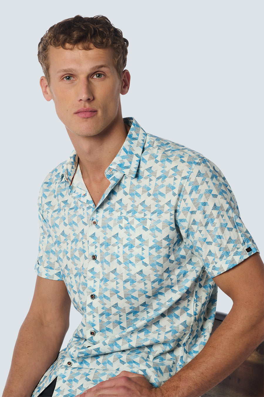 Chemise (manches courtes) Turquoise - NO EXCESS