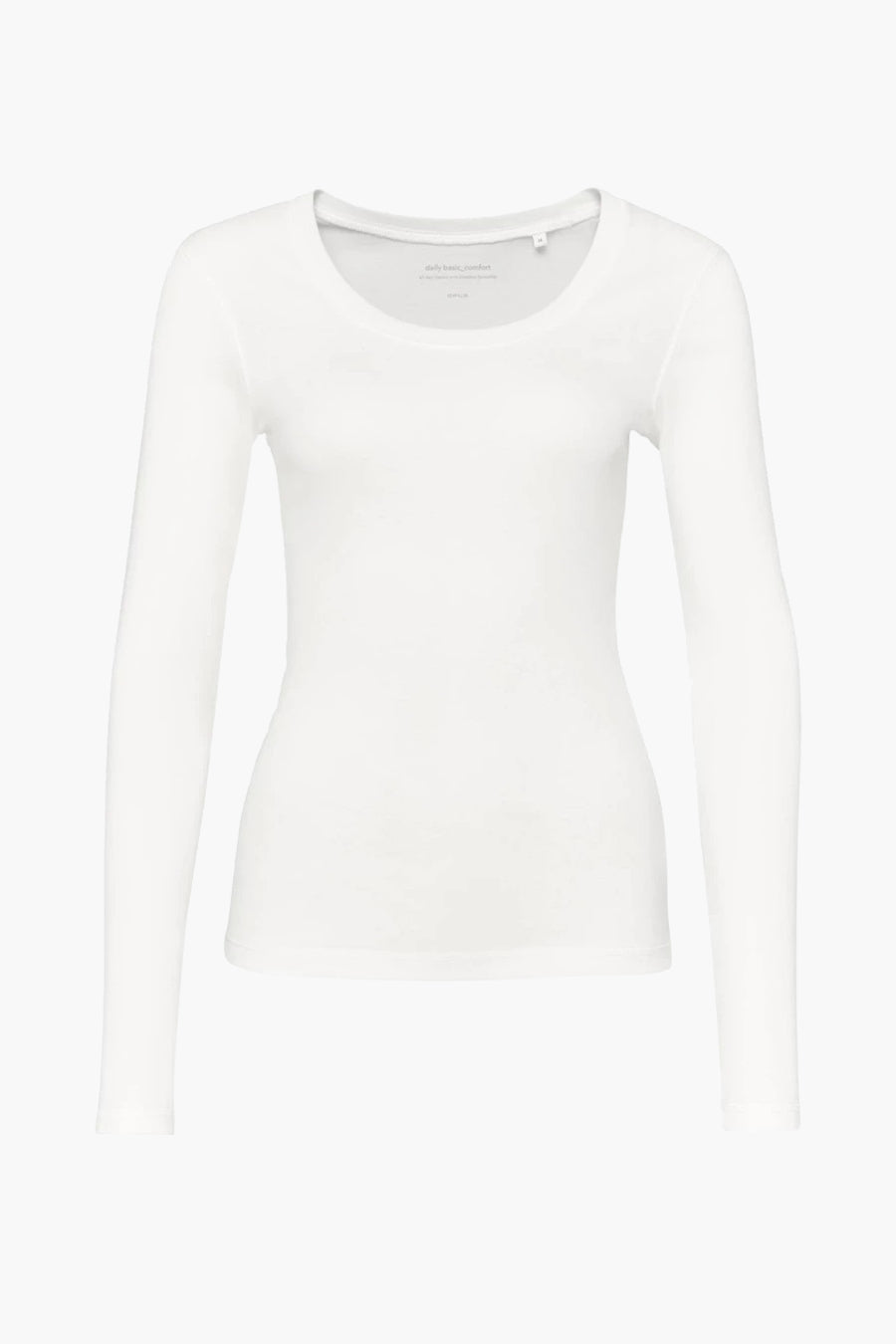 Top uni manches longues Blanc - OPUS