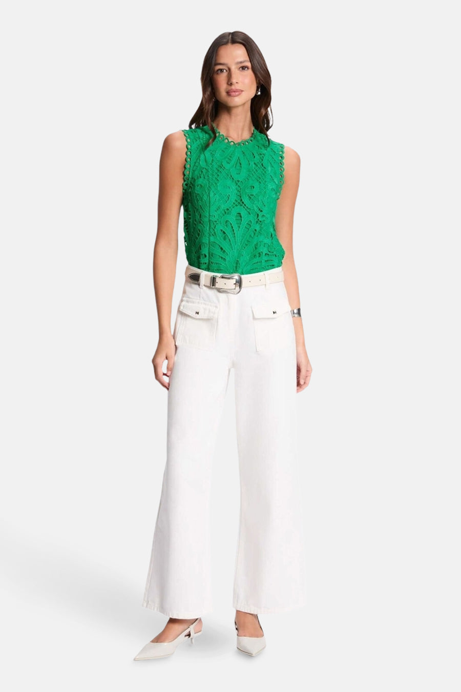 Blouse (zonder mouwen) Groen - Morgan de Toi