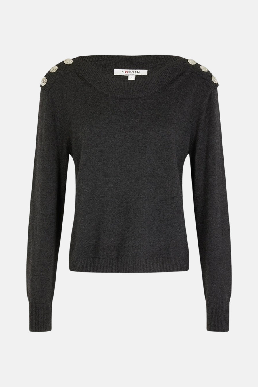 Pull col rond Gris - Morgan de Toi