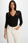 Pull col V Noir - Morgan de Toi