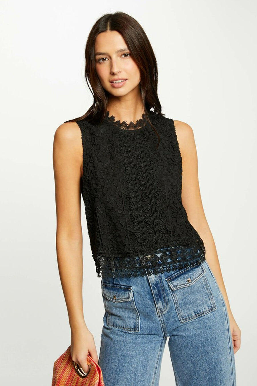 Blouse (zonder mouwen) Zwart - Morgan de Toi