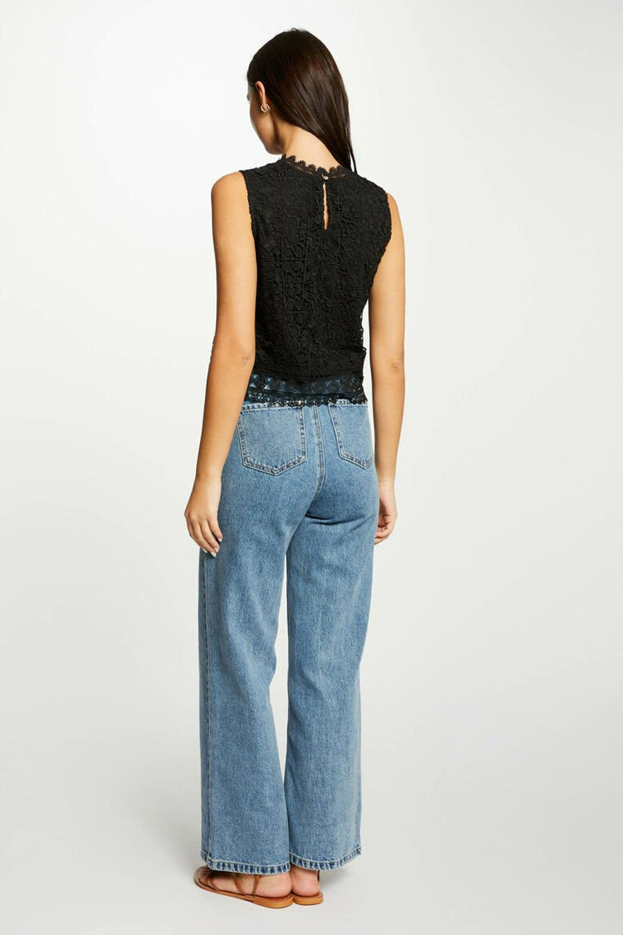 Blouse (zonder mouwen) Zwart - Morgan de Toi