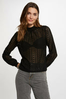 Top uni manches longues Noir - Morgan de Toi