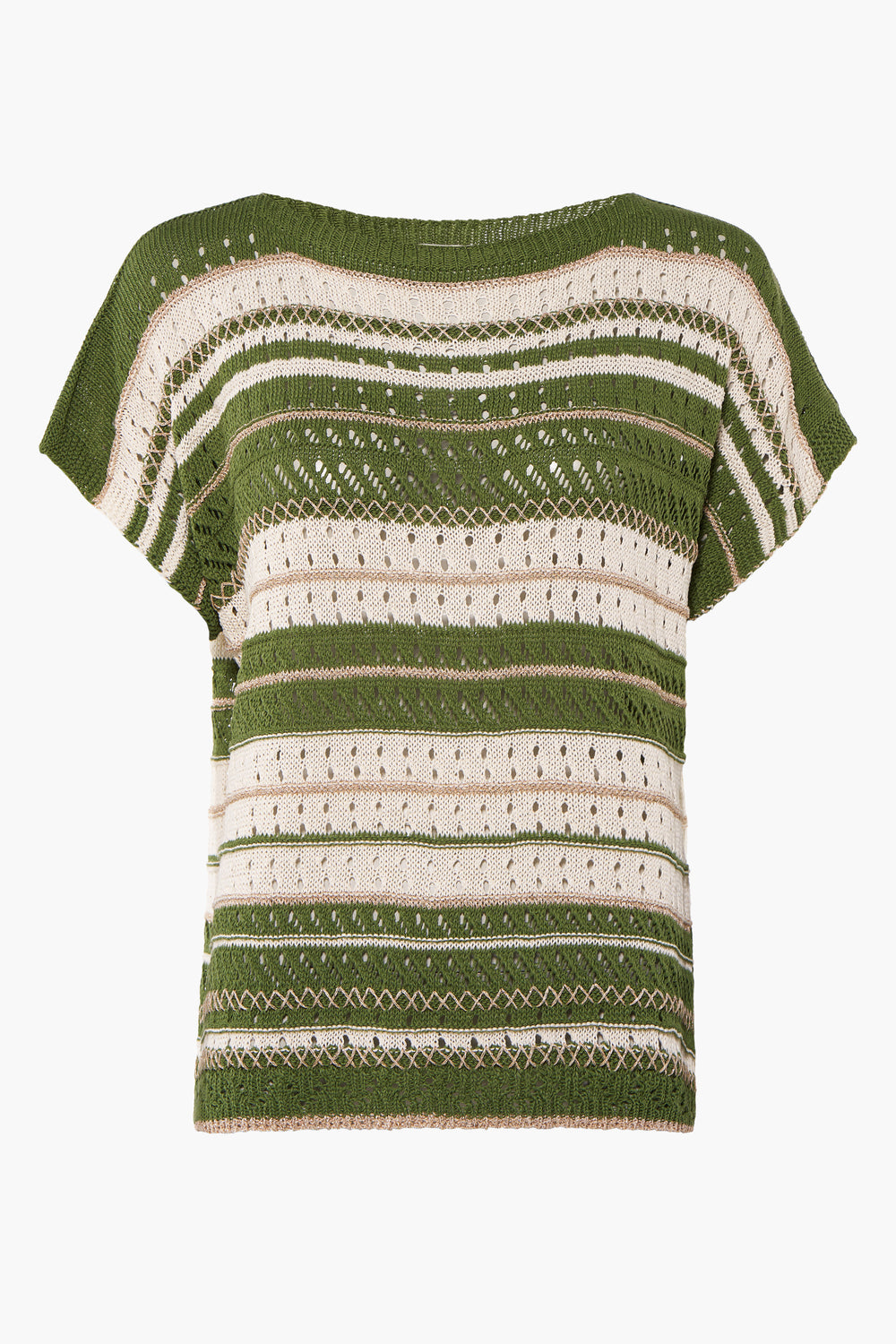 Pull col rond Vert - Terra di Siena