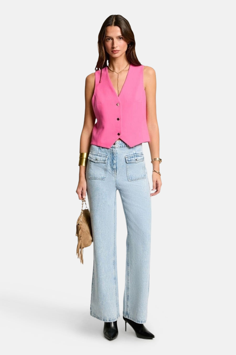 Gilet Rose - Morgan de Toi