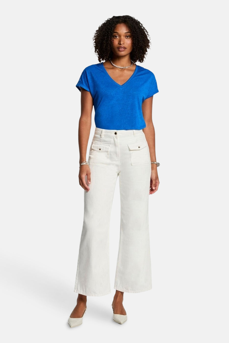 Top uni manches courtes Bleu - Morgan de Toi
