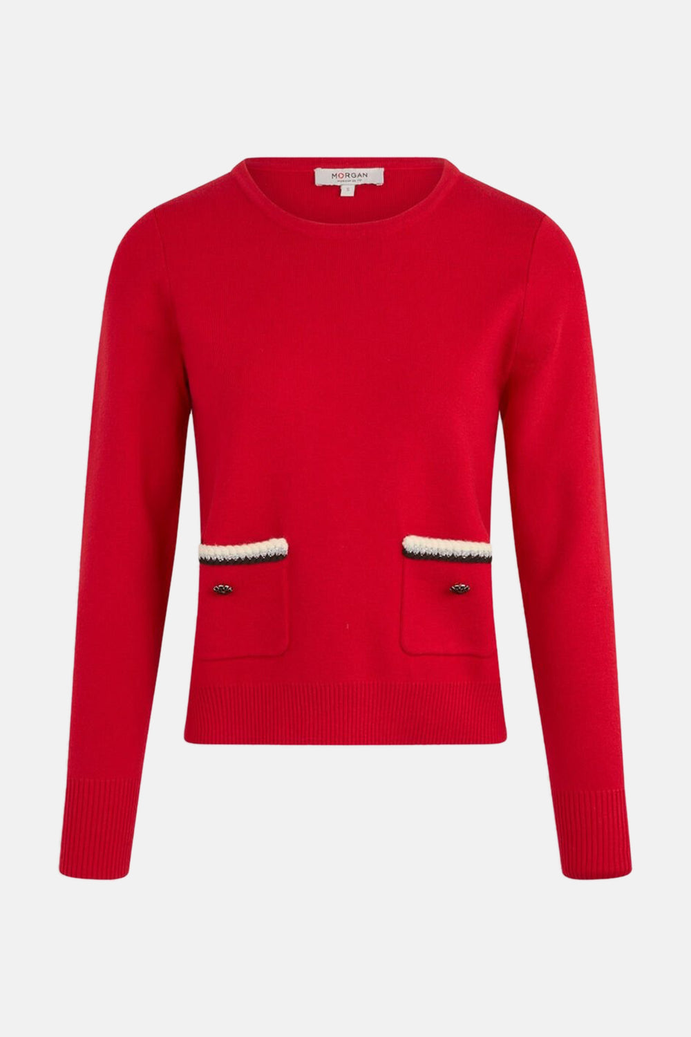 Pull col rond Rouge - Morgan de Toi