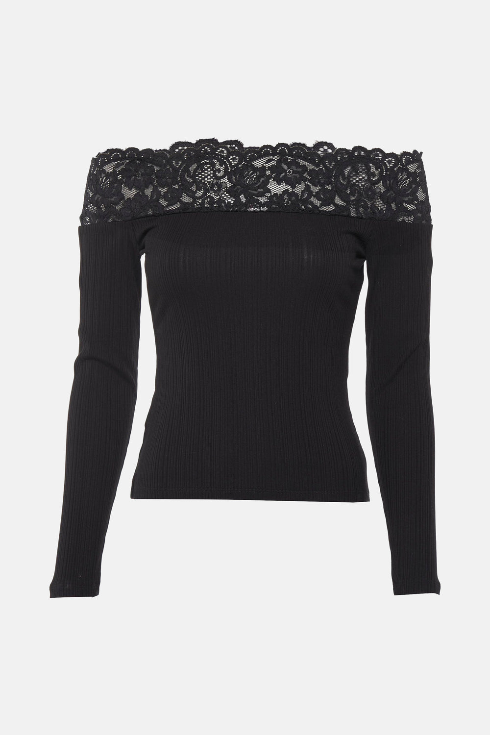 Top uni manches longues Noir - Morgan de Toi