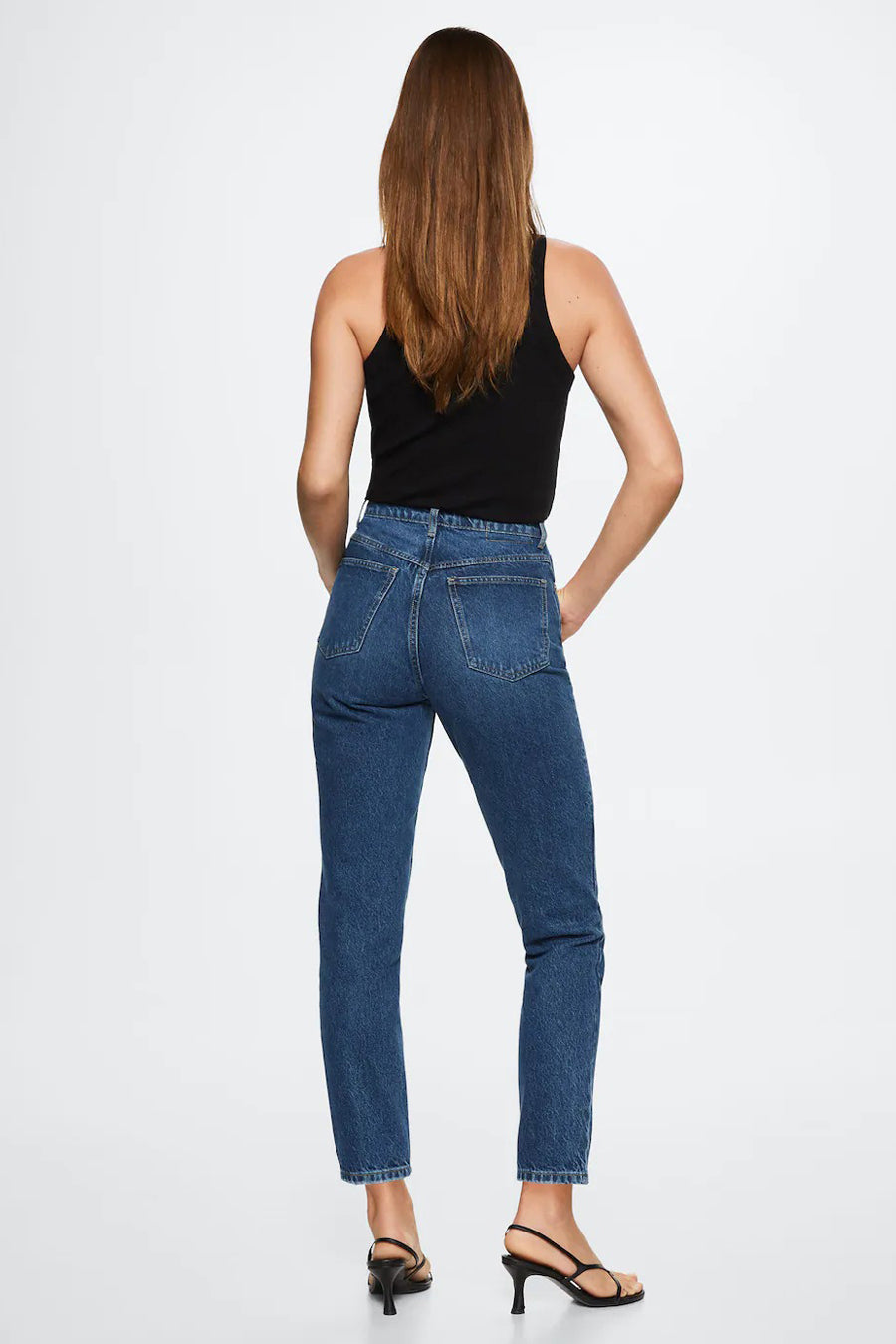 Jean Mom MID BLUE DENIM - MANGO