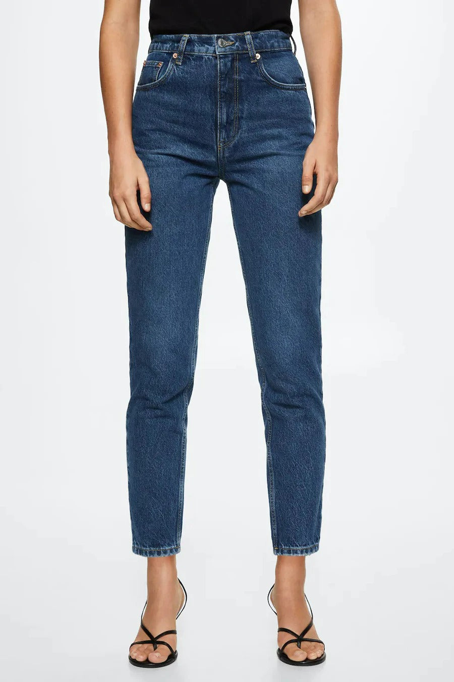 Jean Mom MID BLUE DENIM - MANGO