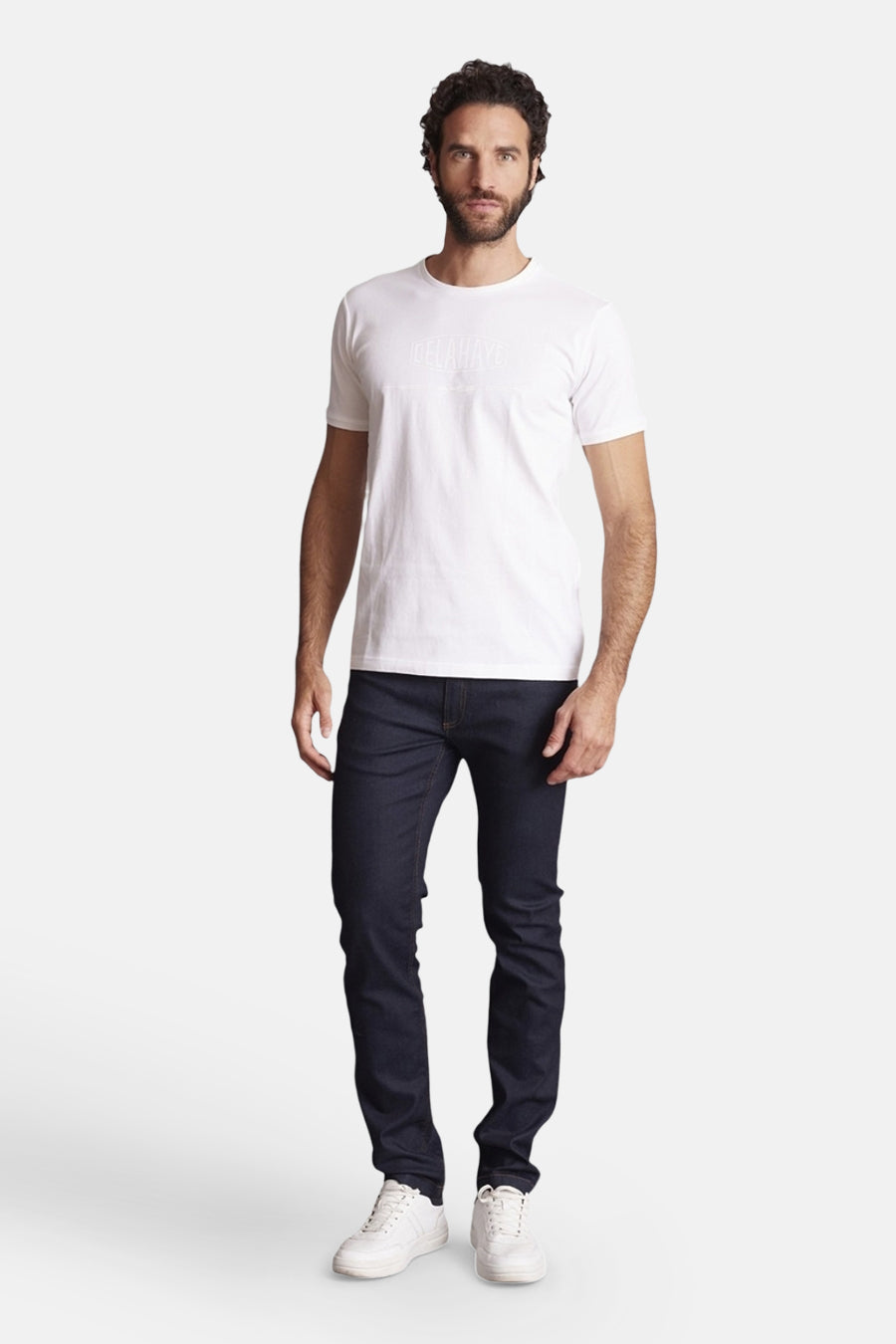 Heren tops T-shirt divers Blanc - Delahaye