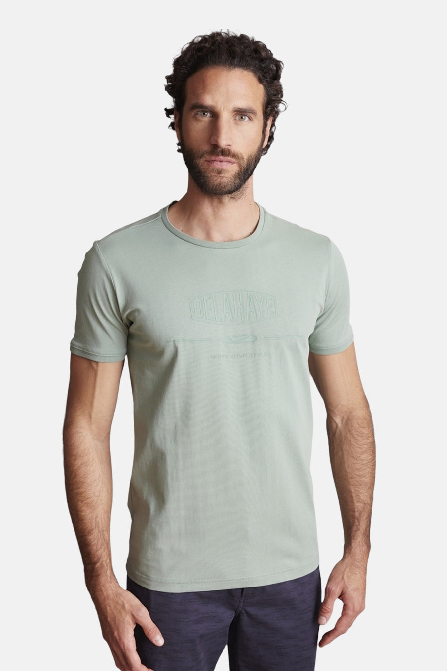 Heren tops T-shirt divers Vert - Delahaye
