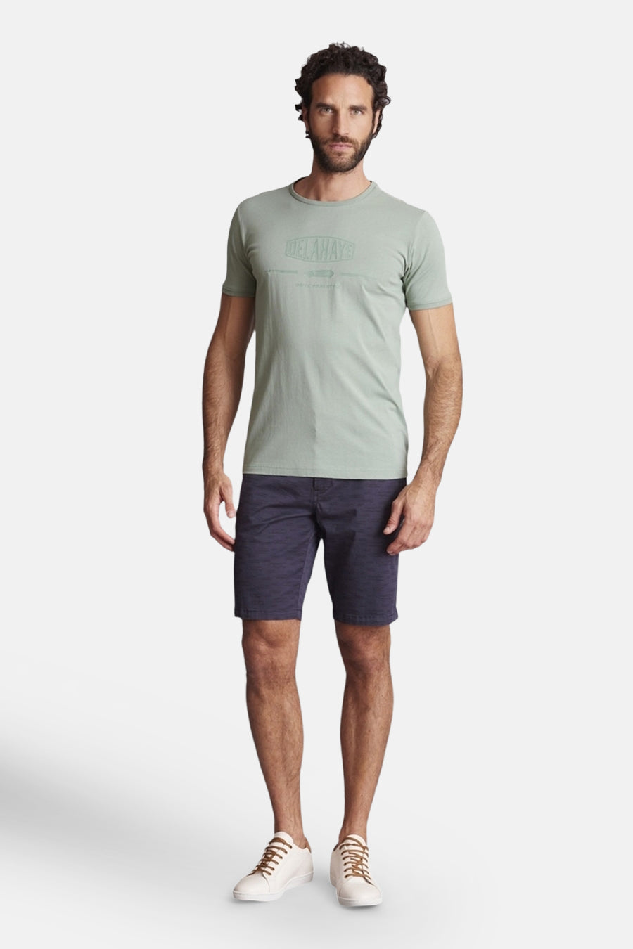 Heren tops T-shirt divers Vert - Delahaye