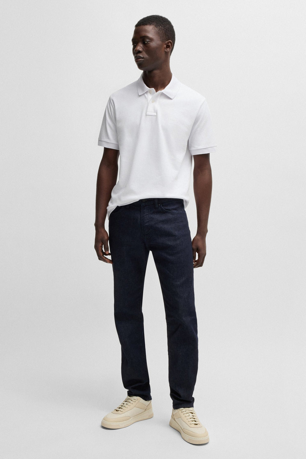 Heren tops polo korte mouw Wit - BOSS ORANGE