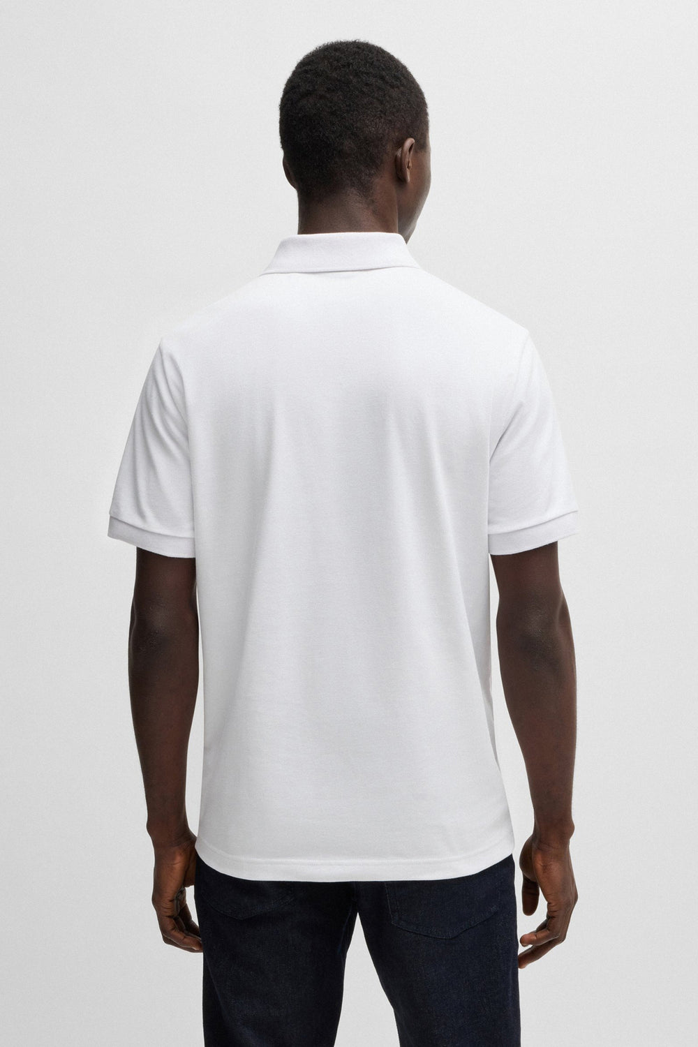 Heren tops polo korte mouw Wit - BOSS ORANGE